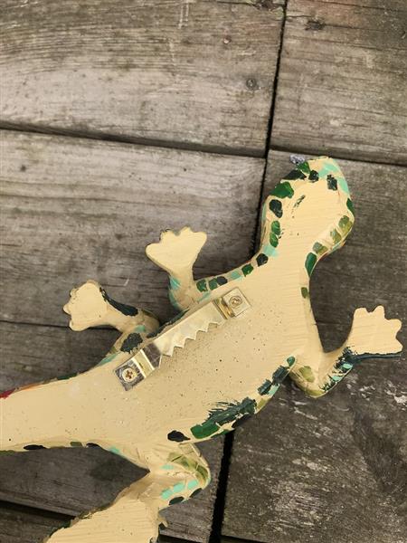 Grote foto een prachtige salamander in mozaiek stijl vrolijk beeldje huis en inrichting woningdecoratie