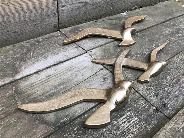 Grote foto set silhouetten van meeuwen leuke wanddecoratie tuin en terras tuindecoratie