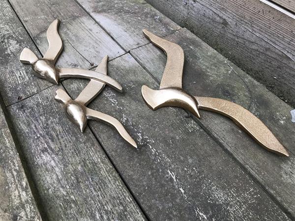 Grote foto set silhouetten van meeuwen leuke wanddecoratie tuin en terras tuindecoratie