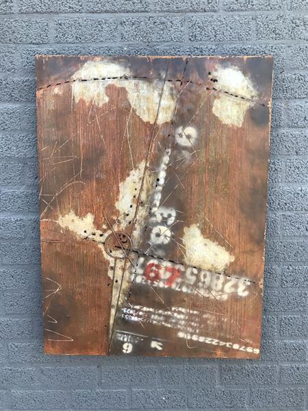 Grote foto metalen schilderij bijzonder en uniek kunstwerk huis en inrichting woningdecoratie