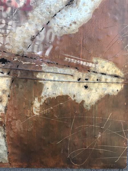 Grote foto metalen schilderij bijzonder en uniek kunstwerk industriele look huis en inrichting woningdecoratie