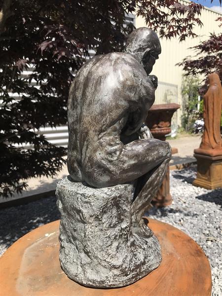 Grote foto mooi beeld van de denker the thinker polystone beeld tuin en terras tuindecoratie