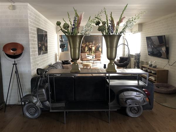 Grote foto 1 prachtige raw aluminium gold bokaal vaas groot. tuin en terras overige tuin en terras