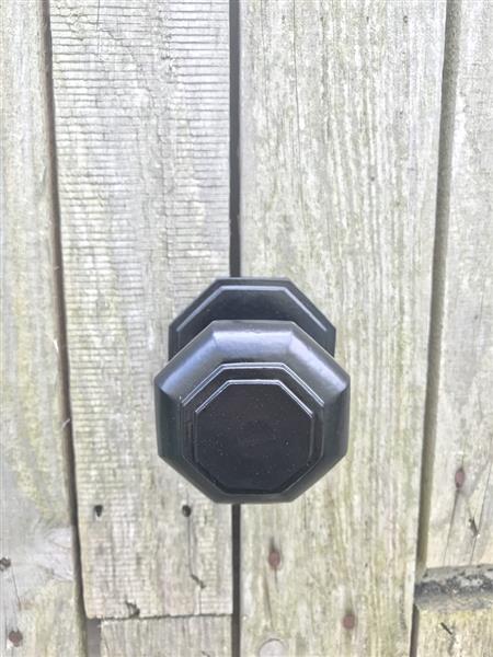 Grote foto een grote vast staande deurknop zeer solide mat zwart doe het zelf en verbouw materialen en producten