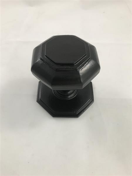 Grote foto een grote vast staande deurknop zeer solide mat zwart doe het zelf en verbouw materialen en producten