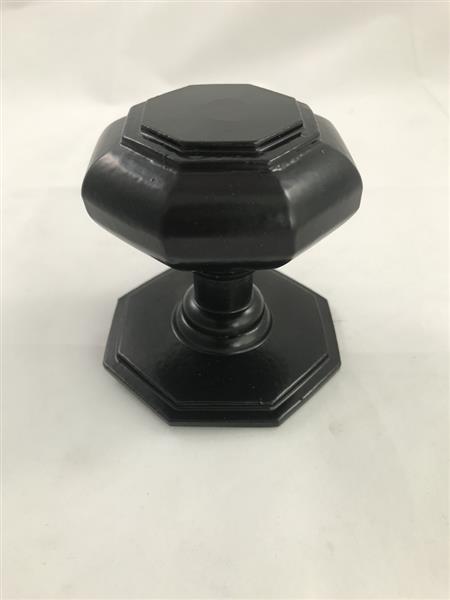 Grote foto een grote vast staande deurknop zeer solide mat zwart doe het zelf en verbouw materialen en producten