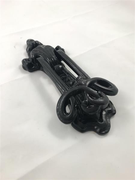 Grote foto een mooie deurklopper mat zwart heel sierlijk doe het zelf en verbouw materialen en producten