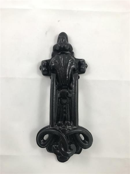 Grote foto een mooie deurklopper mat zwart heel sierlijk doe het zelf en verbouw materialen en producten