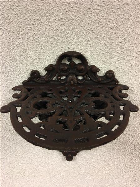 Grote foto muurbeugel wandconsole ijzer bruin tuin en terras tuindecoratie