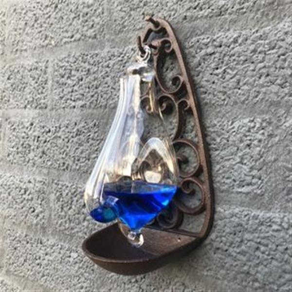 Grote foto buitenkant barometer luchtdrukmeter beugel gemaakt van gietijzer met glazen container huis en inrichting woningdecoratie