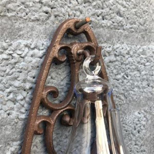 Grote foto buitenkant barometer luchtdrukmeter beugel gemaakt van gietijzer met glazen container huis en inrichting woningdecoratie