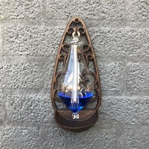 Grote foto buitenkant barometer luchtdrukmeter beugel gemaakt van gietijzer met glazen container huis en inrichting woningdecoratie