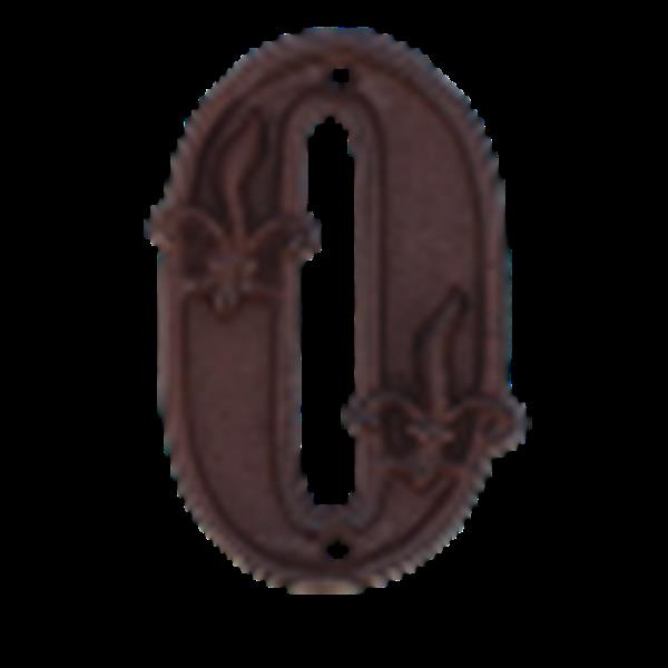 Grote foto huisnummer cijfer 0 gietijzer bruin doe het zelf en verbouw materialen en producten