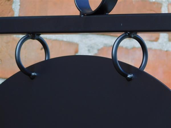 Grote foto uithangbord naambord zwart 75 cm ovaal ijzer verzamelen overige verzamelingen