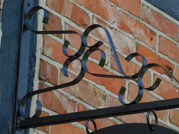 Grote foto uithangbord naambord zwart 75 cm ovaal ijzer verzamelen overige verzamelingen