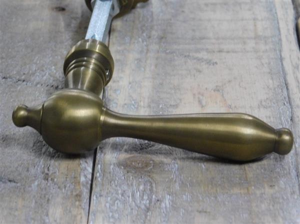 Grote foto set deurbeslag voor de voordeur pz 92 . 1 knop 1 jack 2 x lange plaat met inbegrip van doorn doe het zelf en verbouw materialen en producten