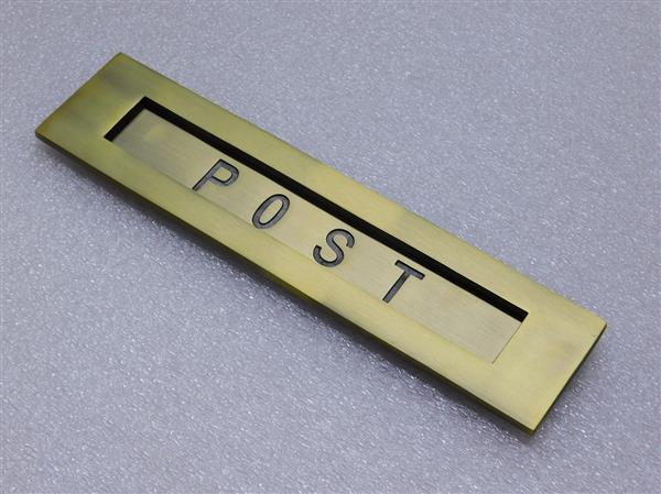 Grote foto brievenbusklep post messing doe het zelf en verbouw materialen en producten