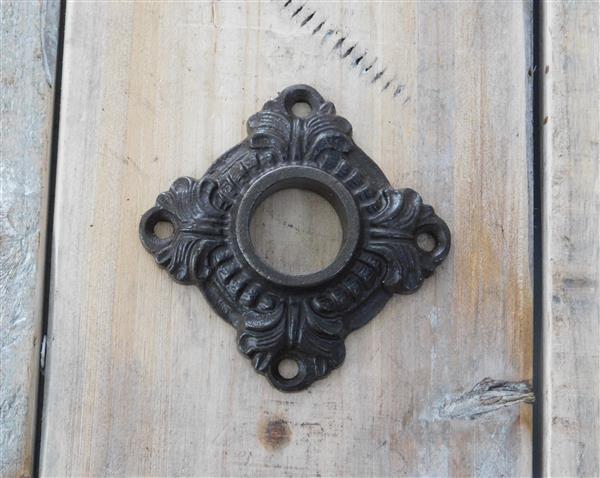 Grote foto rozet antiek ijzer voor deurklink of deurknop doe het zelf en verbouw materialen en producten