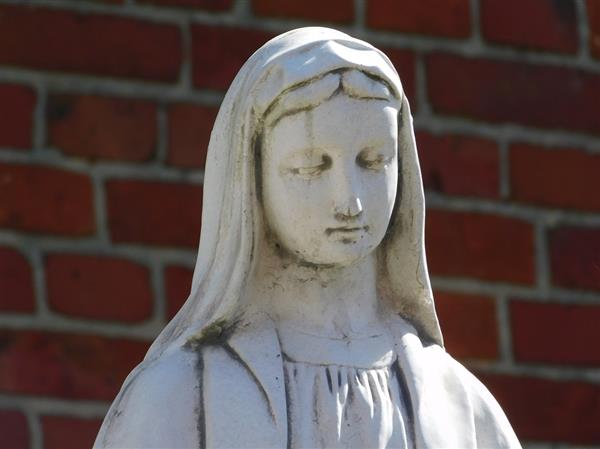 Grote foto groot maria tuinbeeld 110 cm steen tuin en terras tuindecoratie