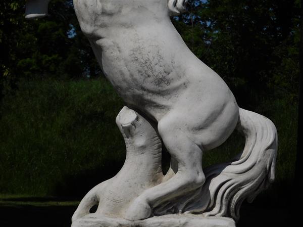 Grote foto steigerend paard xl massief gegoten steen tuin en terras tuindecoratie