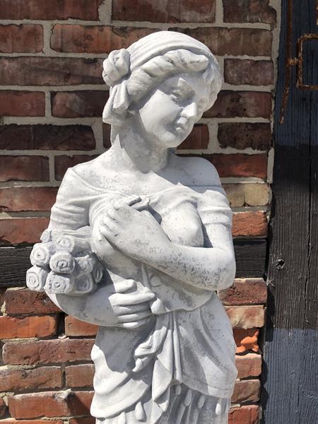 Grote foto vier jaargetijden tuinbeelden steen set van 4 stuks tuin en terras tuindecoratie