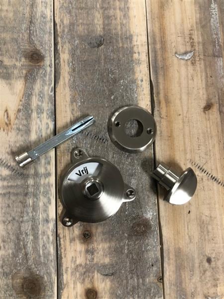 Grote foto twist lock geborsteld vrij en bezet voor toiletdeur wc deur montage nikkel. doe het zelf en verbouw materialen en producten