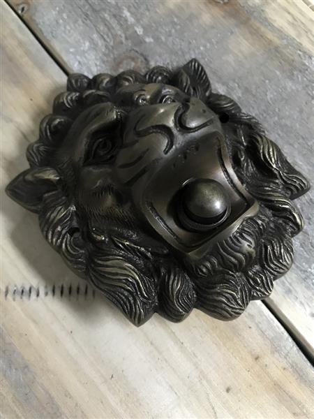 Grote foto deurbel leeuw antiek messing leeuwenkop doe het zelf en verbouw materialen en producten