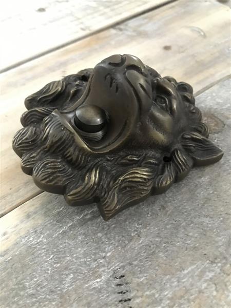 Grote foto deurbel leeuw antiek messing leeuwenkop doe het zelf en verbouw materialen en producten