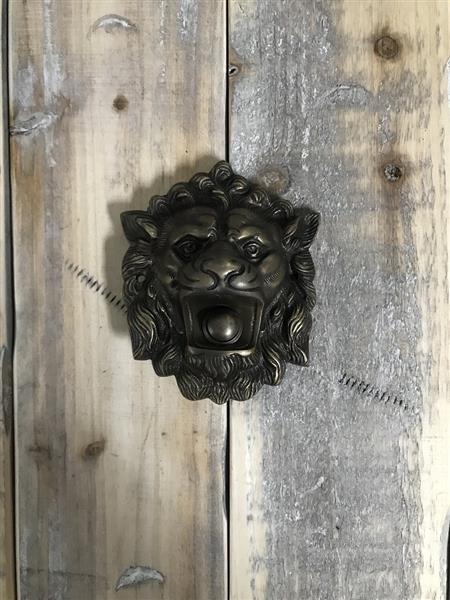 Grote foto deurbel leeuw antiek messing leeuwenkop doe het zelf en verbouw materialen en producten