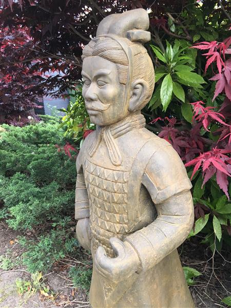 Grote foto prachtige set beelden van japanse krijgers tuin en terras tuindecoratie