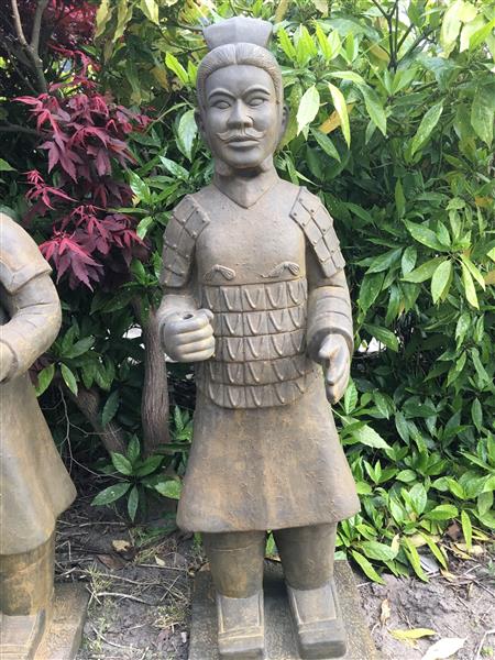 Grote foto prachtige set beelden van japanse krijgers tuin en terras tuindecoratie