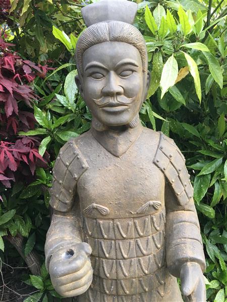 Grote foto prachtige set beelden van japanse krijgers tuin en terras tuindecoratie