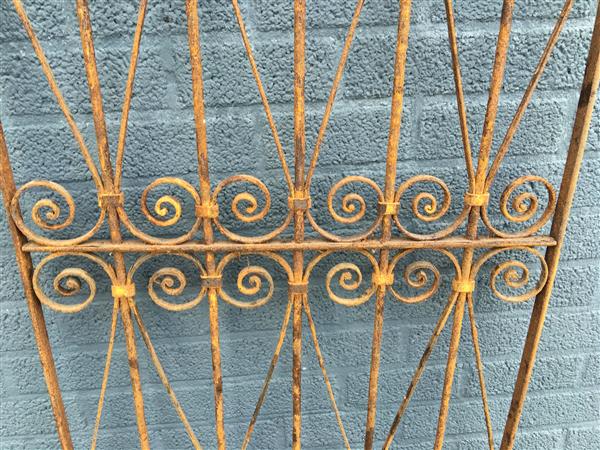 Grote foto poort van smeedijzer 180 x 90 zonder slot tuin en terras hekken en schuttingen