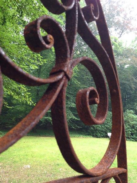 Grote foto poort van smeedijzer 180 x 90 zonder slot tuin en terras hekken en schuttingen