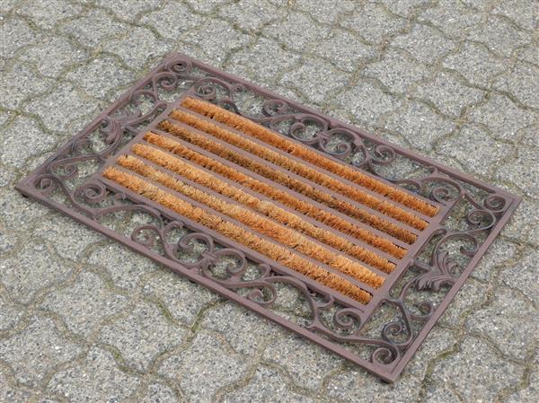 Grote foto stevige deurmat met kokosrolborstels gietijzer tuin en terras overige tuin en terras