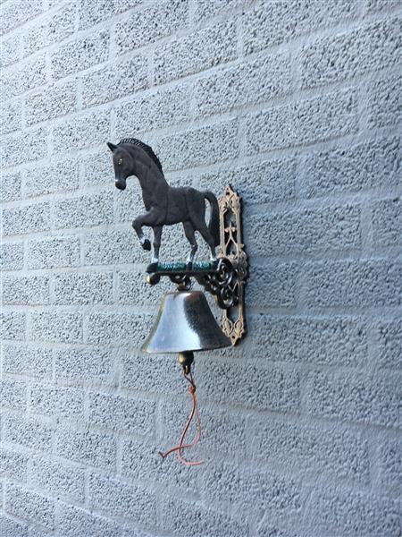 Grote foto deurbel paard gietijzer doe het zelf en verbouw deuren en horren