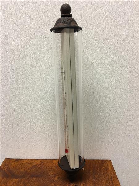 Grote foto metalen frame met glazen thermometer prachtig klassiek nog 2 tuin en terras tuindecoratie