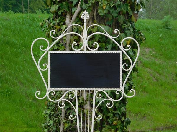 Grote foto welkomstbord op standaard smeedijzer wit huis en inrichting woningdecoratie