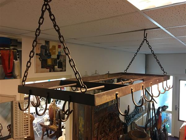 Grote foto kopjes wild horeca keuken hanger ijzeren kruidenrek met 38 haken tuin en terras tuindecoratie