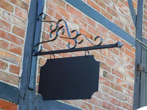 Grote foto uithangbord naambord winkelbord zwart 75 cm rechthoekig ijzer verzamelen overige verzamelingen