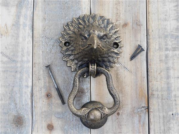 Grote foto deurklopper adelaar donker iron messing tint doe het zelf en verbouw materialen en producten