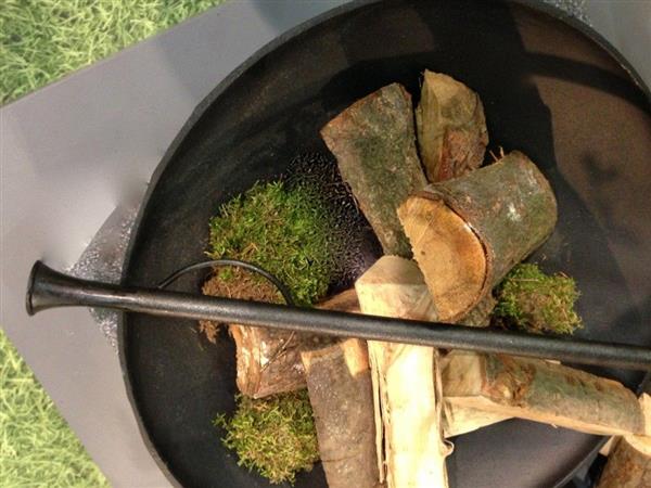 Grote foto blaaspijp adem pijp vuur aanwakkeren van ijzer. huis en inrichting kachels en openhaarden