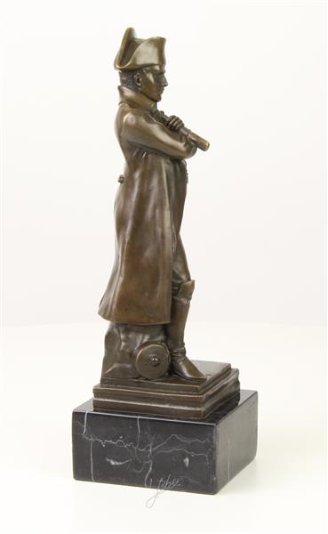 Grote foto beeld napoleon brons op voet van marmer tuin en terras tuindecoratie