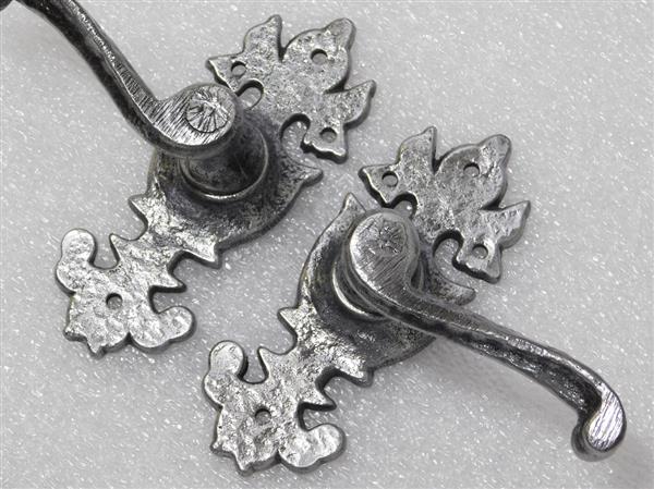 Grote foto exclusieve set deurbeslag lion smeedijzer doe het zelf en verbouw materialen en producten