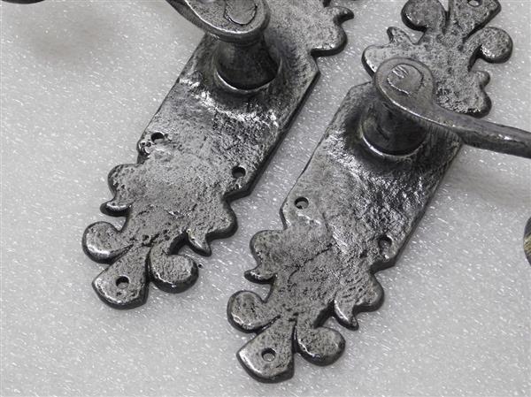 Grote foto exclusieve set deurbeslag lion xl smeedijzer doe het zelf en verbouw materialen en producten