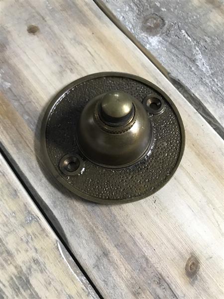 Grote foto ronde deurbel messing van zeer goede kwaliteit doe het zelf en verbouw materialen en producten