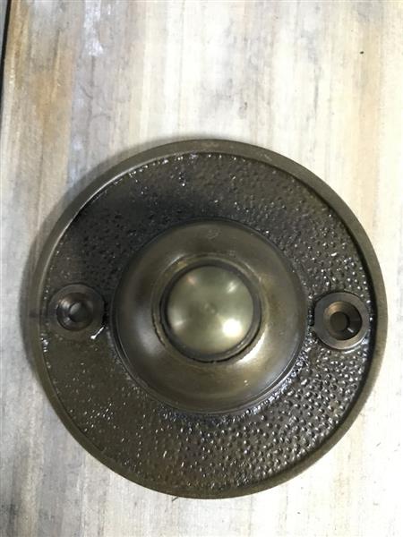 Grote foto ronde deurbel messing van zeer goede kwaliteit doe het zelf en verbouw materialen en producten