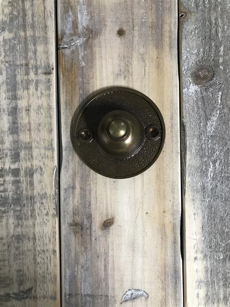 Grote foto ronde deurbel messing van zeer goede kwaliteit doe het zelf en verbouw materialen en producten