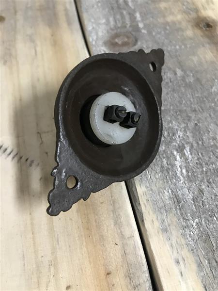 Grote foto deurbel wilhelminische stijl antiek ijzer bruin doe het zelf en verbouw materialen en producten