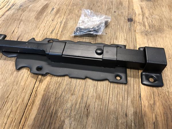 Grote foto de decoratieve metalen schuifafsluiter braga 250 zwart doe het zelf en verbouw materialen en producten